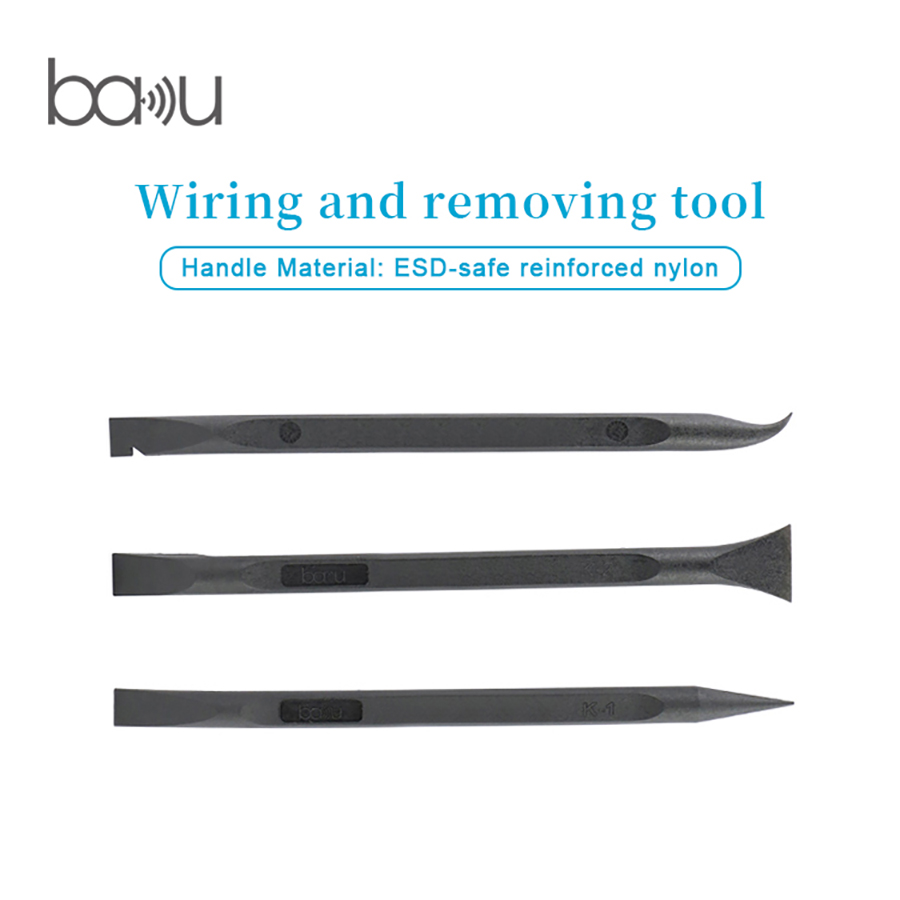 BAKU ba-7278 High Quality Double-end used 3 in 1 novel opening tool plastic black pry bar crowbar Opening Tools